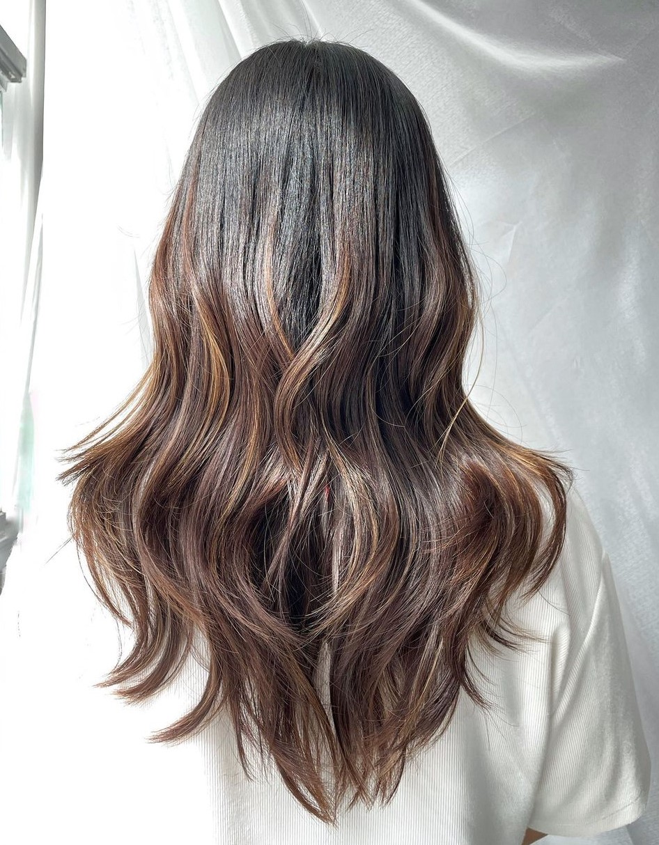 Long Layered V Shaped Cut